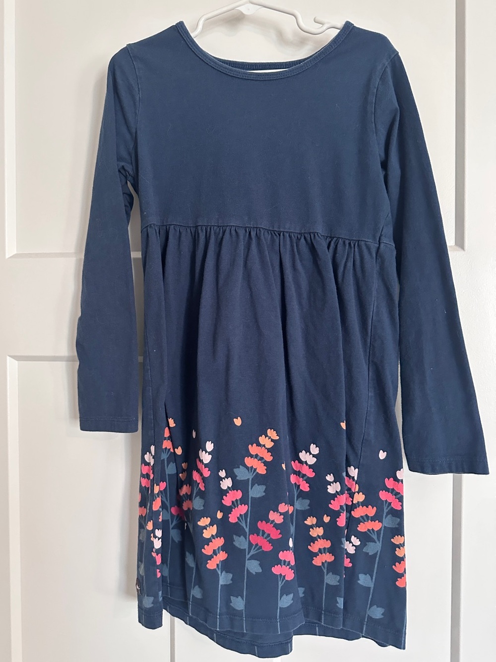 Tea Collection-Girls' Navy Floral Long-Sleeve Dress
